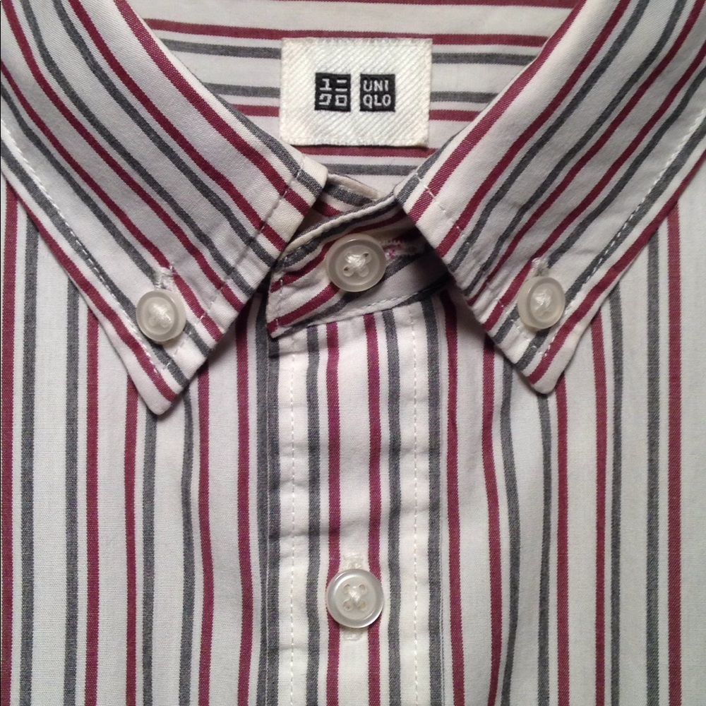 Uniqlo long sleeve oxford stripe